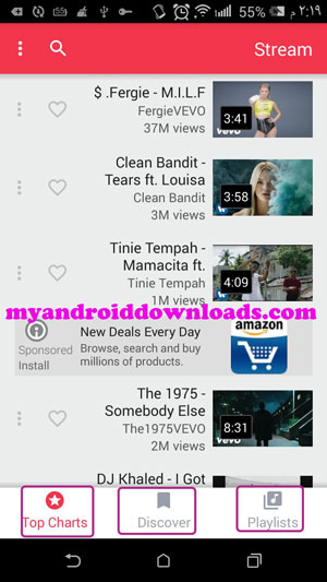 تحميل برنامج تشغيل اليوتيوب في الخلفية للاندرويد stream مجانا - واجهة البرنامج الرئيسية