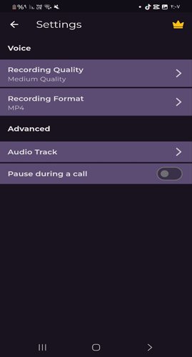 اعدادات برنامج voice ai للاندرويد
