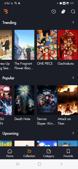 مجموعات الانمي في برنامج beeanime