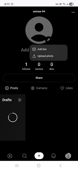 تعديل صفحة البروفايل في سورا