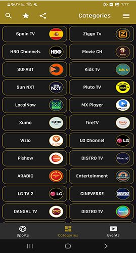 تطبيق جي سبورتس المتنوع