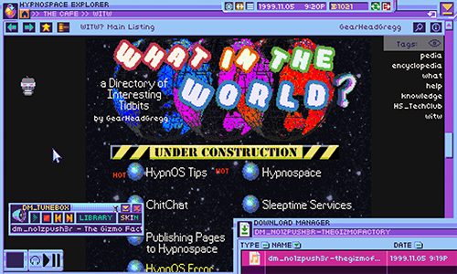 واجهة Hypnospace والإنترنت القديم
