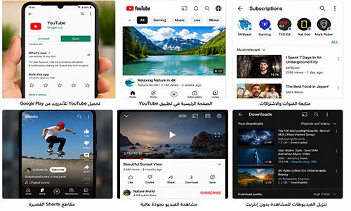 تنزيل ومشاهدة الفيديوهات